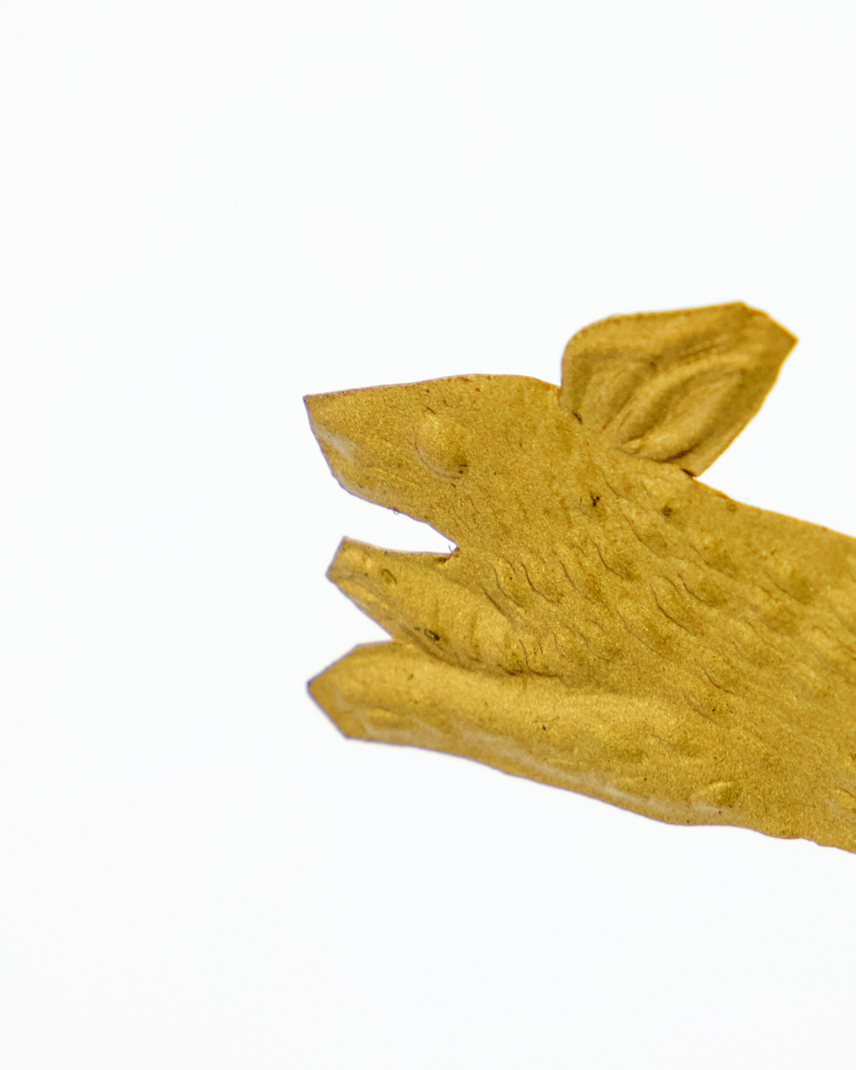 Rabbit påskepynt, Antik Messingfinish - 3 stk